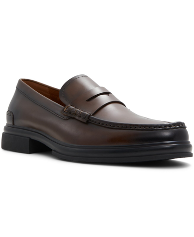 Shop Aldo Men's Tucker Dress Loafer Shoes In Other Brown