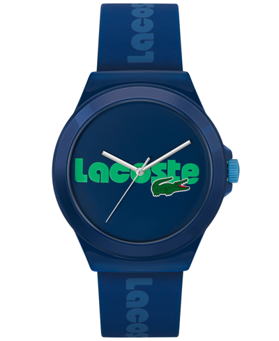 Shop Lacoste Men's Neocroc Quartz Blue Silicone Strap Watch 42mm