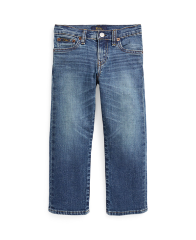 Shop Polo Ralph Lauren Toddler And Little Boys Hampton Straight Stretch Jeans In Woodhaven Wash