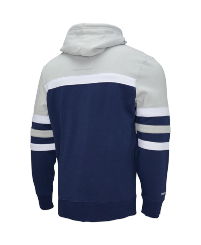 Shop Mitchell & Ness Men's  Gray, Navy Dallas Cowboys Big And Tall Head Coach Pullover Hoodie In Gray,navy
