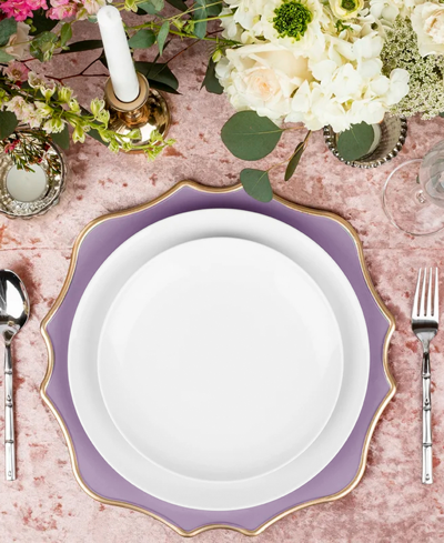 Shop American Atelier Serveware Porcelain Charger Plate 13" D In Purple