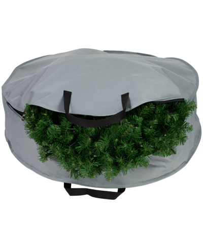 Shop Northlight 30" Multi-seasonal Wreath Storage Bag In Gray
