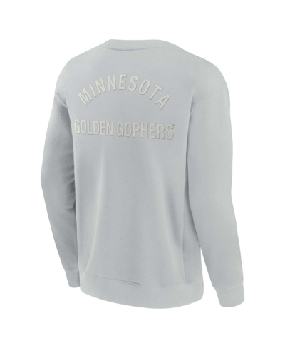 Fanatics Signature Unisex  Gray Minnesota Golden Gophers Super Soft Pullover Crew Sweatshirt In Gray