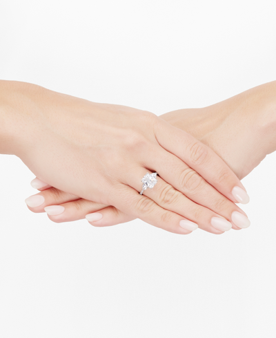 Grown With Love Igi Certified Lab Grown Diamond Radiant Three Stone Engagement Ring (3-1/2 Ct. T.w.) In 14k White Go In White Gold