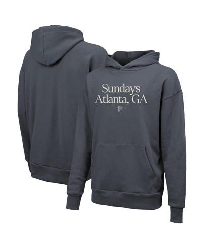 Shop Majestic Men's And Women's  Threads Gray Atlanta Falcons Sundays Pullover Hoodie