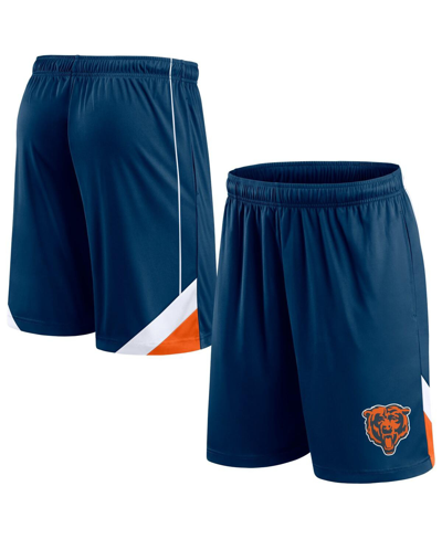 Shop Fanatics Men's  Navy Chicago Bears Slice Shorts