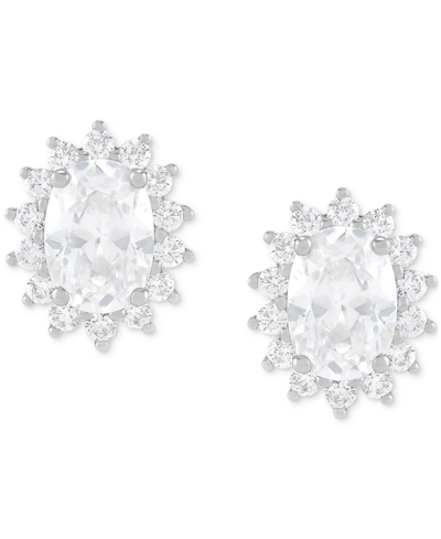 Shop Grown With Love Igi Certified Lab Grown Diamond Oval Halo Stud Earrings (2 Ct. T.w.) In 14k White Gold