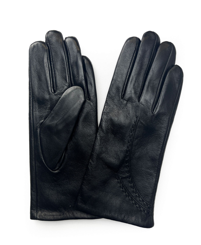 Marcus Adler Women's Stitched Genuine Leather Touchscreen Glove In Black