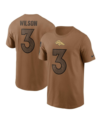 Shop Nike Men's  Russell Wilson Brown Distressed Denver Broncos 2023 Salute To Service Name And Number T-s