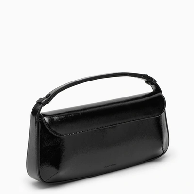 Shop Courrèges Black Patent Leather Baguette Bag
