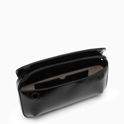Shop Courrèges Black Patent Leather Baguette Bag