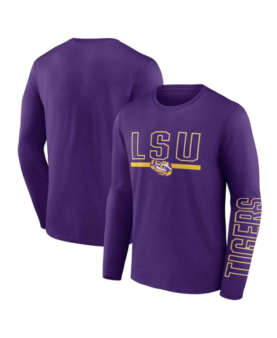 Shop Profile Men's  Purple Lsu Tigers Big And Tall Two-hit Graphic Long Sleeve T-shirt