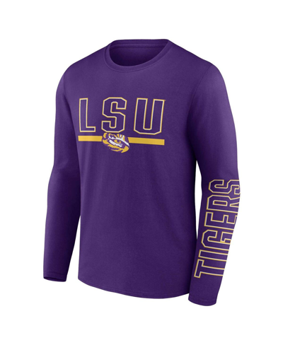 Shop Profile Men's  Purple Lsu Tigers Big And Tall Two-hit Graphic Long Sleeve T-shirt