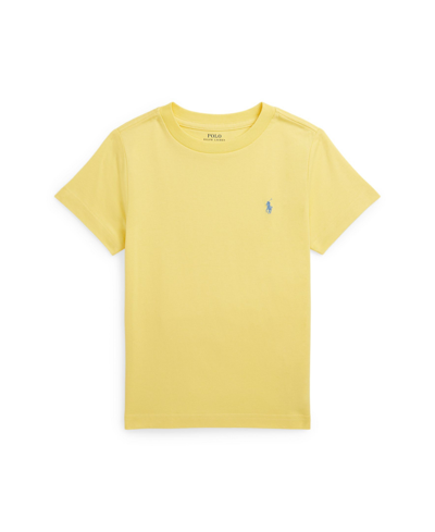 Shop Polo Ralph Lauren Toddler And Little Boys Cotton Jersey Crewneck T-shirt In Oasis Yellow