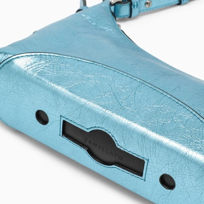 Shop Zanellato Mita Bag In Blue Laminated Leather