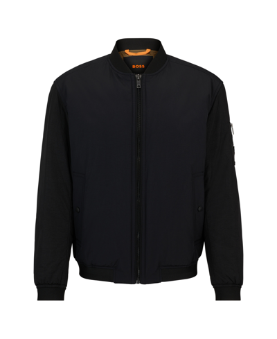 Shop Hugo Boss Boss By  Men's Relaxed-fit Water-repellent Jacket In Black