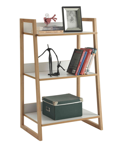 Convenience Concepts 21.25" Medium Density Fiberboard (mdf) Oslo Sundance 3 Tier Bookshelf In White,natural