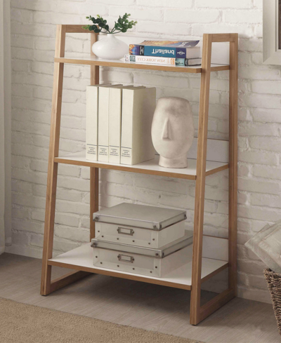 Convenience Concepts 21.25" Medium Density Fiberboard (mdf) Oslo Sundance 3 Tier Bookshelf In White,natural