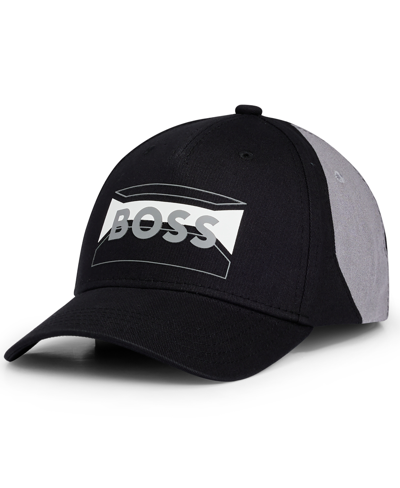 Shop Hugo Boss Boss By  Men's Contrasting Logo Cap In Black
