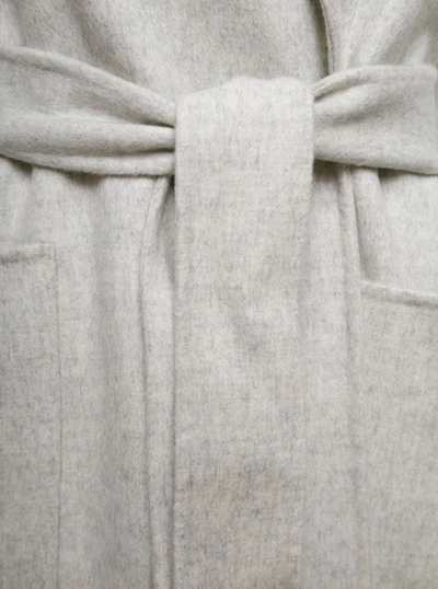 Shop Ivy & Oak 'celia' Grey Coat With Matching Belt In Wool