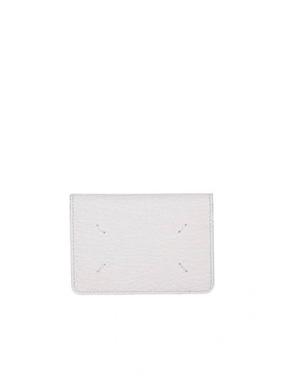 Shop Maison Margiela Leather Cardholder In White