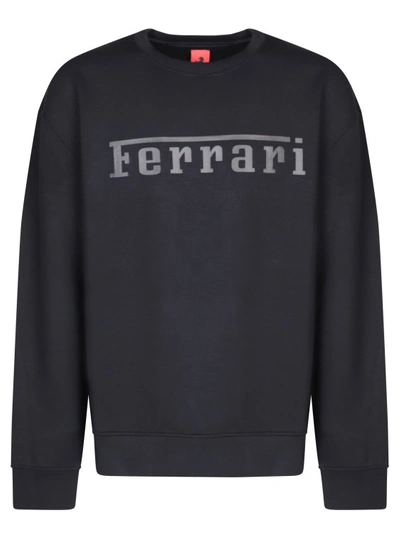 Shop Ferrari Front Logo Sweater In Black
