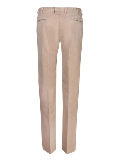 Shop Incotex Cotton Trousers In Pink