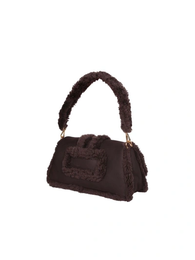 Shop Jacquemus Bag In Soft Padded Shearling In Black
