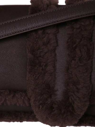 Shop Jacquemus Bag In Soft Padded Shearling In Black