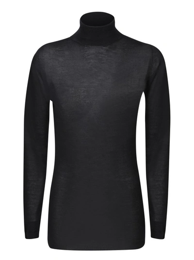 Shop Fabiana Filippi Cashmere And Silk Pullover In Black