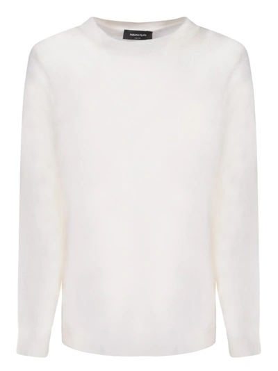 Shop Fabiana Filippi Mesh Shoulders Sweater In White