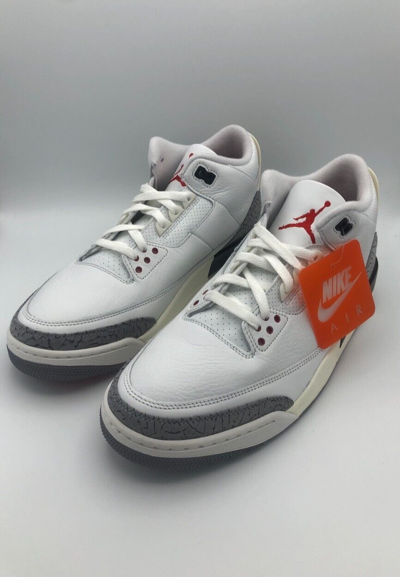 Pre-owned Jordan 3 Retro Reimagined White Cement Eu 46 I Us 12 In Weiss