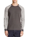 Rag & Bone Color Block Raglan Sleeve Sweatshirt In Pewter
