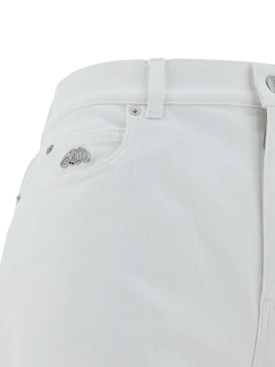 Shop Alexander Mcqueen Pants In Optical White