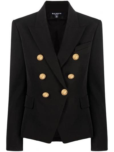 Shop Balmain 6 Buttons Jacket Clothing In Black