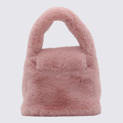 Shop Blumarine Chalk Pink Faux Fur Monogram B Bag