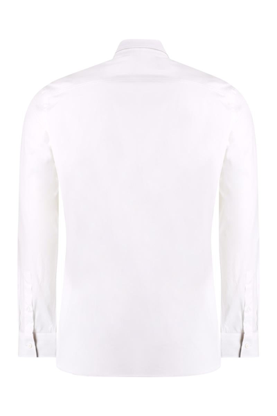 Shop Burberry Cotton Shirt In White
