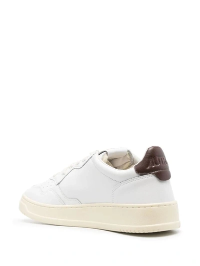 Shop Autry Medalist Sneakers In Leather In Brown