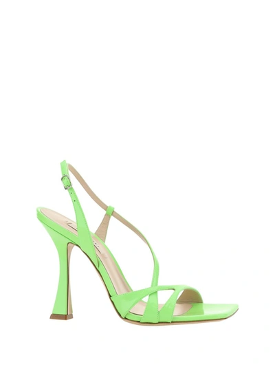 Shop Casadei Sandals In Tiffany Spirulina