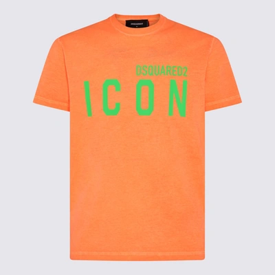 Shop Dsquared2 Orange Cotton T-shirt In Col. 914