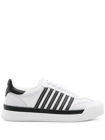 Shop Dsquared2 Striped Sneakers In Black