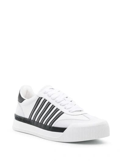 Shop Dsquared2 Striped Sneakers In Black