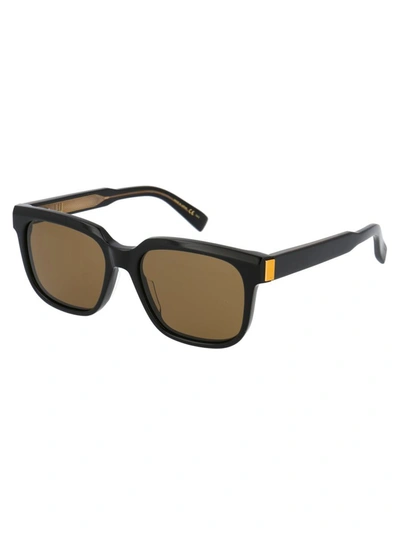 Shop Dunhill Sunglasses In 001 Black Black Brown