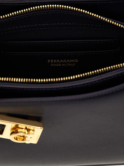 Shop Ferragamo 'archive' Medium Shoulder Bag In Blue