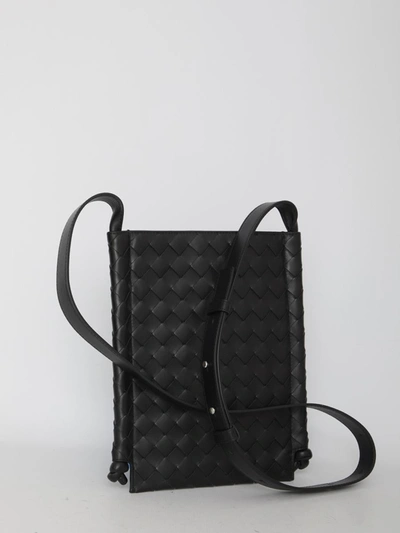Shop Bottega Veneta Flat Loop Bag In Black