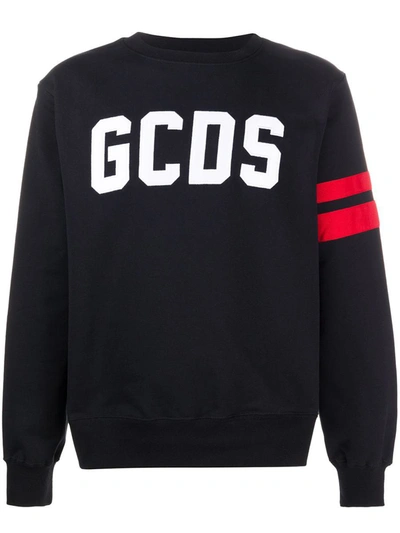 Shop Gcds Sweatshirt With Embroidered Logo In Black