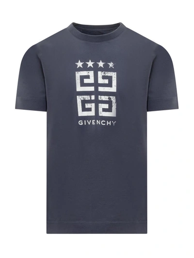 Shop Givenchy 4g Stars T-shirt In Cotton In Blue