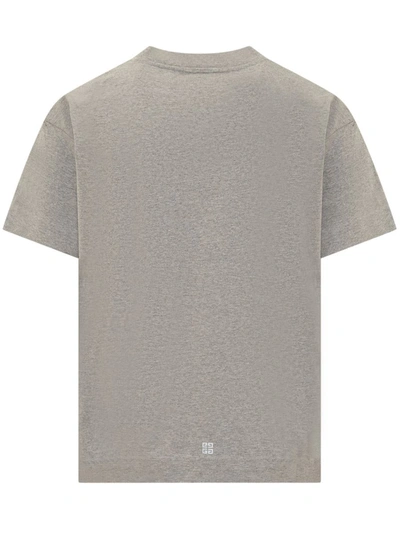 Shop Givenchy Cotton Reflective T-shirt In Grey