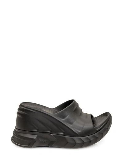 Shop Givenchy Marshmallow Sandal With Wedge In Black