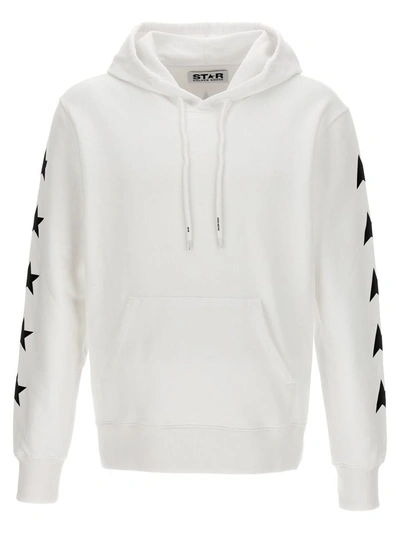 Shop Golden Goose 'alighiero' Hoodie In White/black